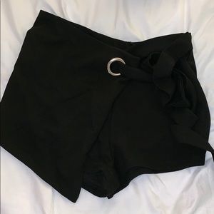 Black tie up skorts